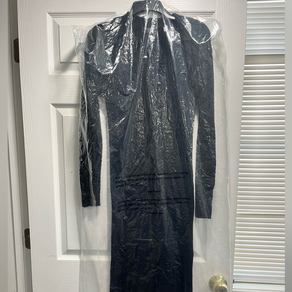 T Tahari Navy Long Sleeve Dress